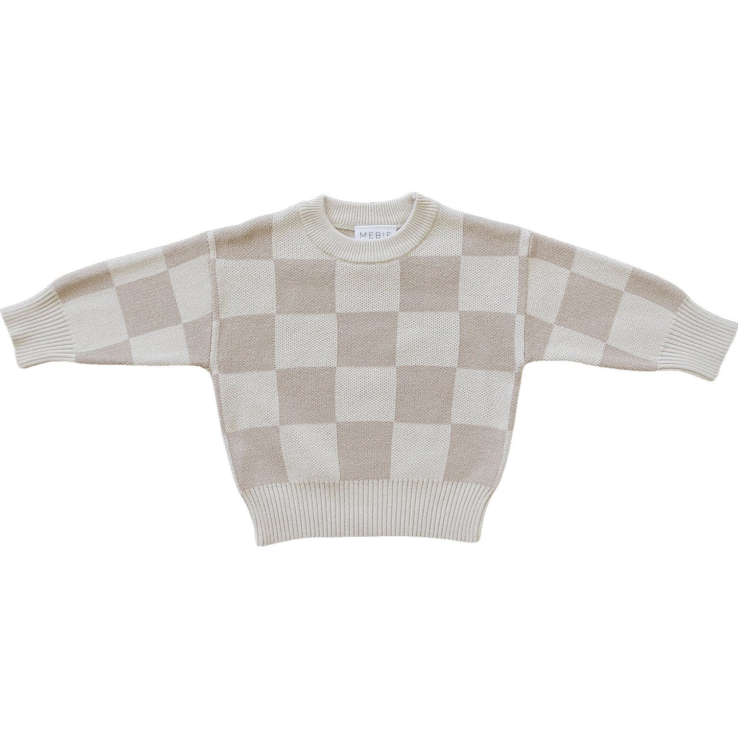 checkered knit sweater