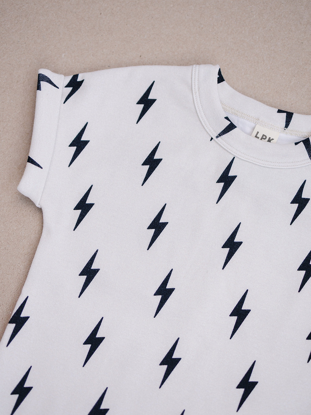 cotton romper // little bolt