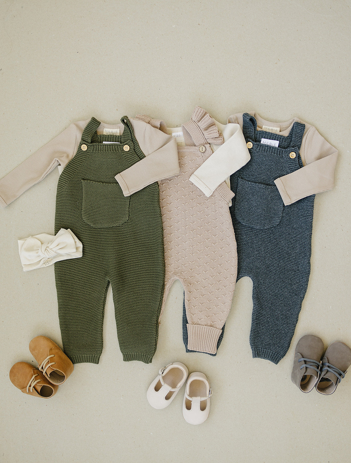 ruffle knit overalls