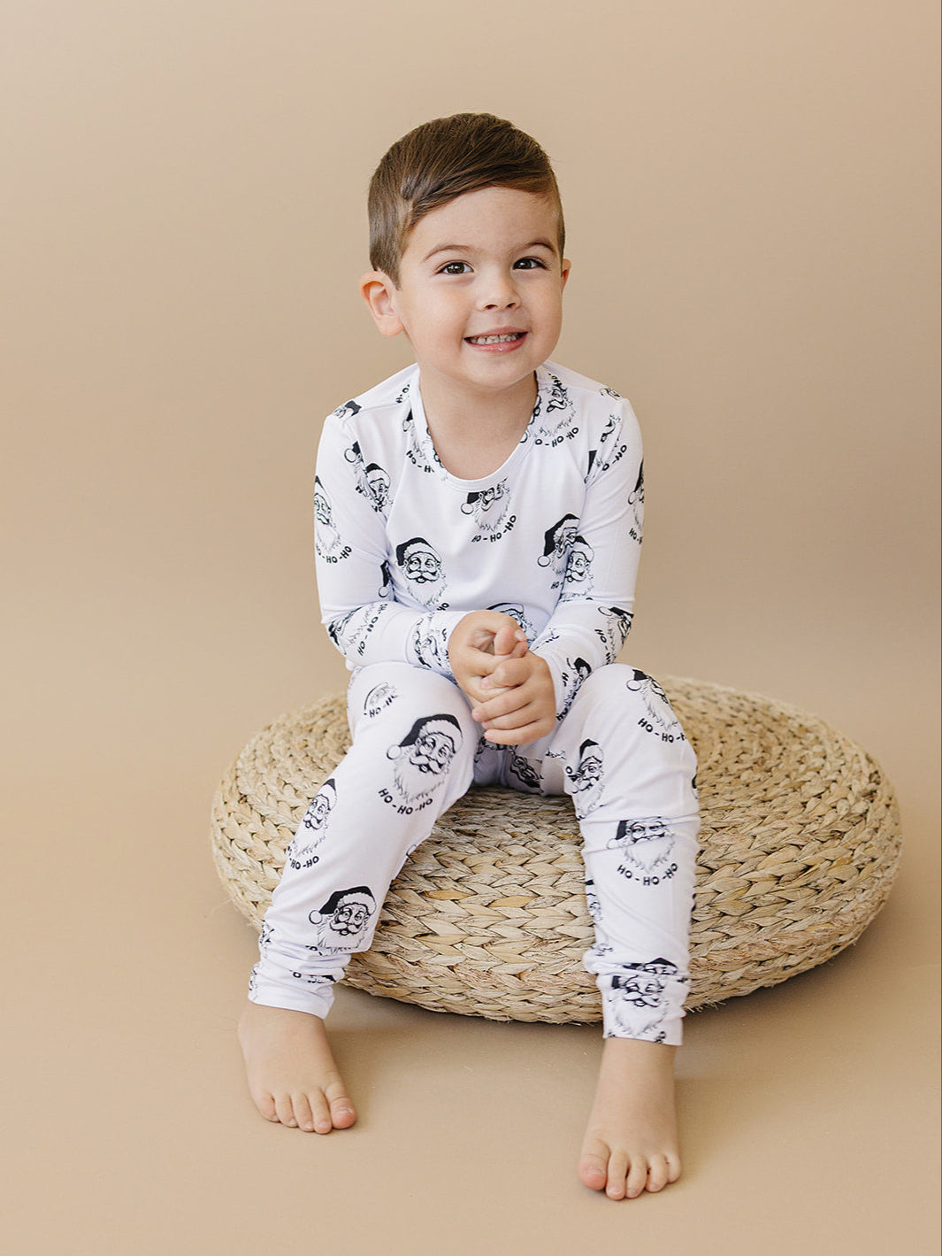 cool santa bamboo pajamas // LONG-SLEEVE TWO-PIECE SET