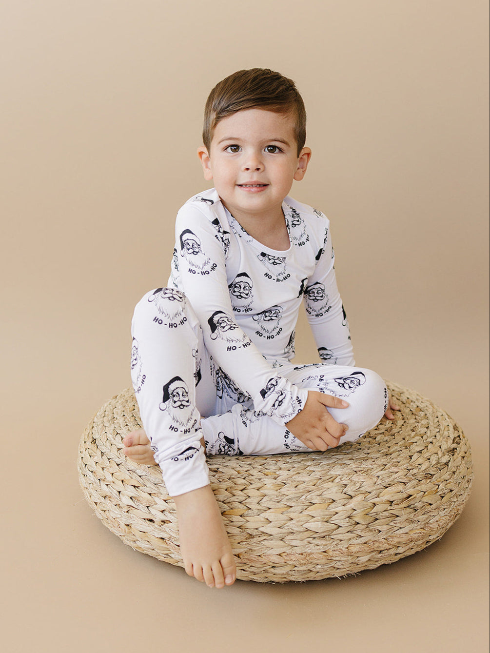cool santa bamboo pajamas // LONG-SLEEVE TWO-PIECE SET