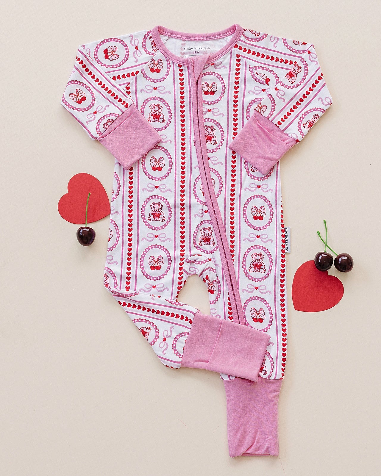 cherry bear bamboo pajamas // ZIPPY