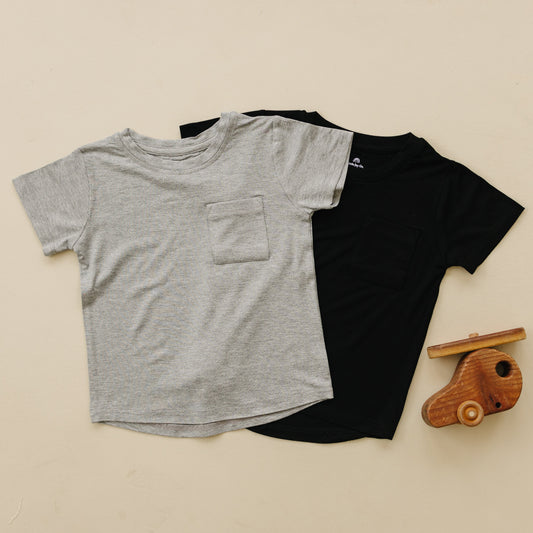 solid bamboo pocket tee // 4 color options