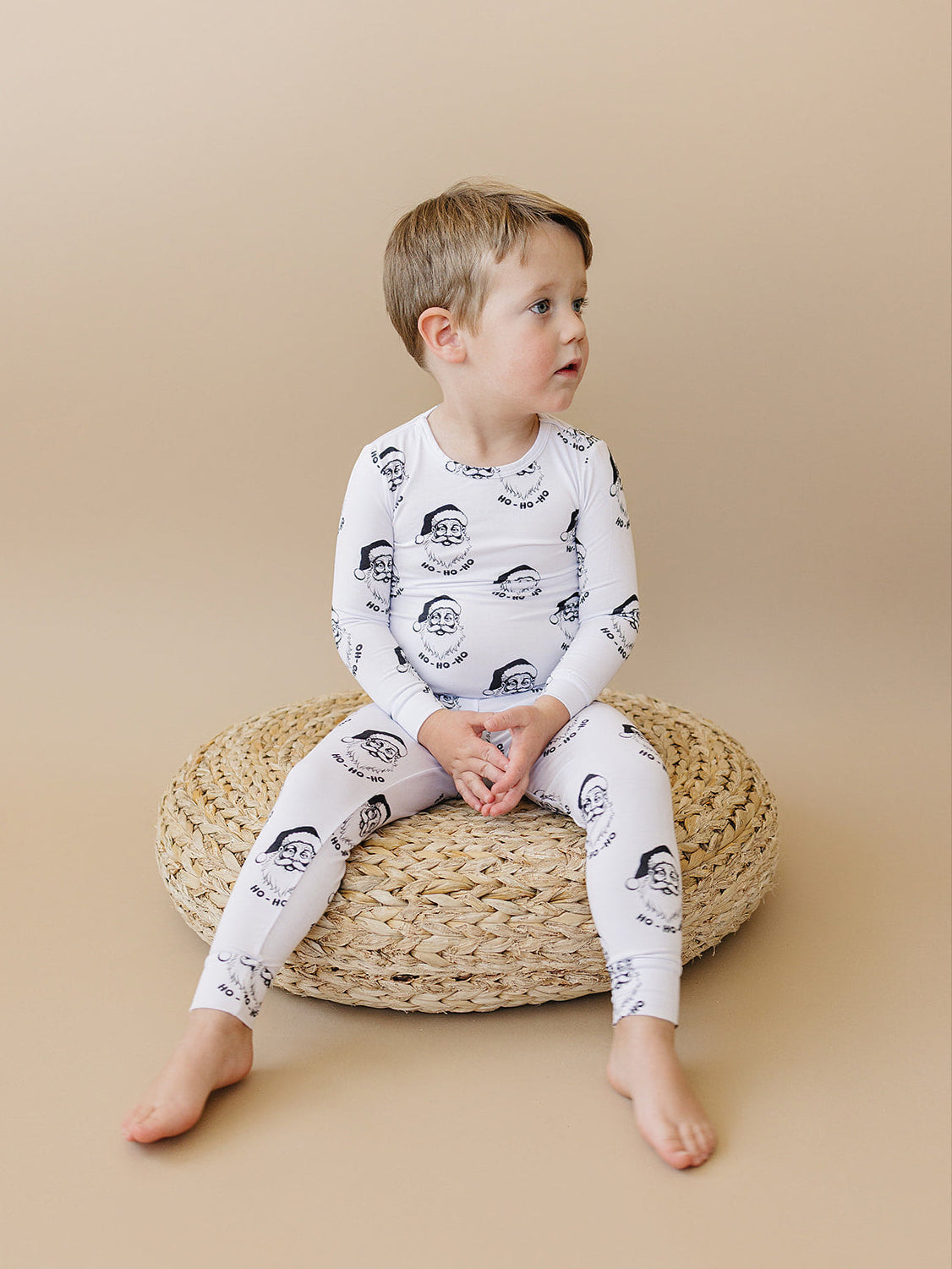 cool santa bamboo pajamas // LONG-SLEEVE TWO-PIECE SET