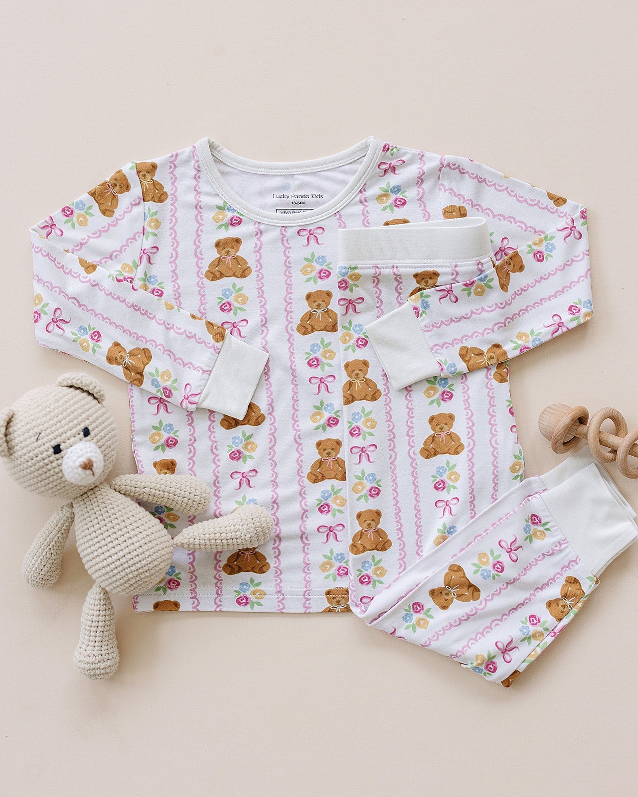 honey bear bamboo pajamas // LONG-SLEEVE TWO-PIECE SET