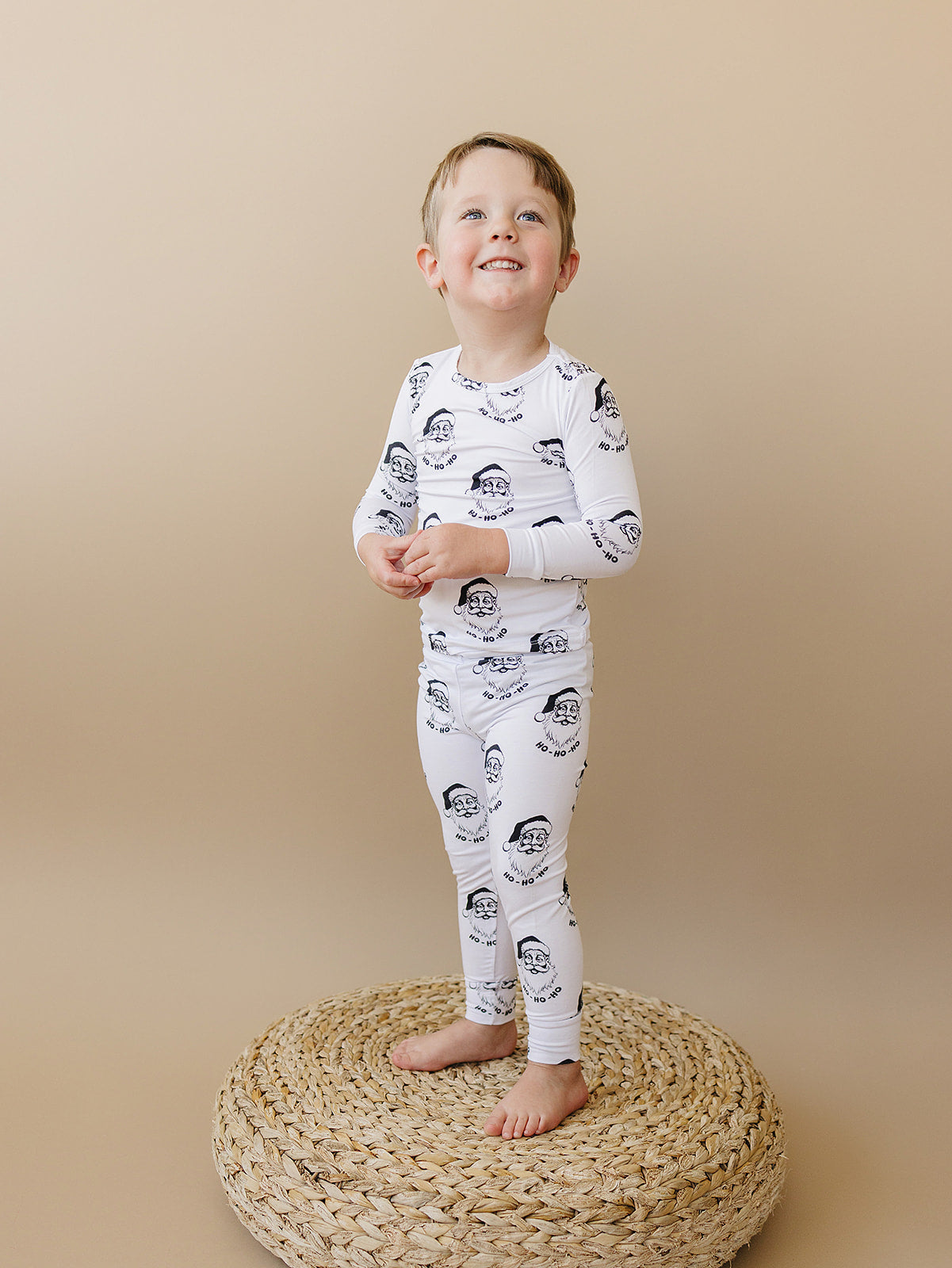 cool santa bamboo pajamas // LONG-SLEEVE TWO-PIECE SET