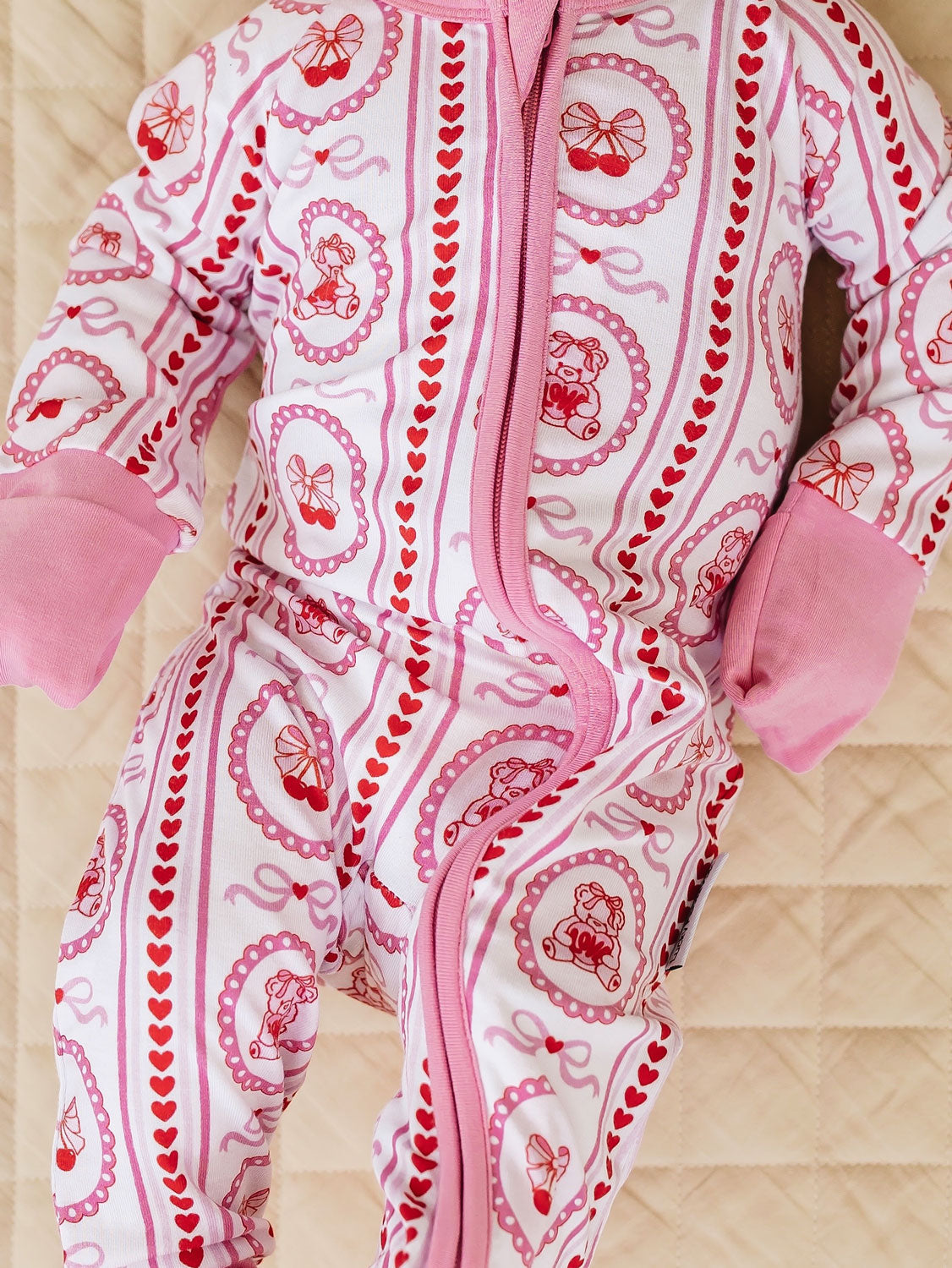 cherry bear bamboo pajamas // ZIPPY