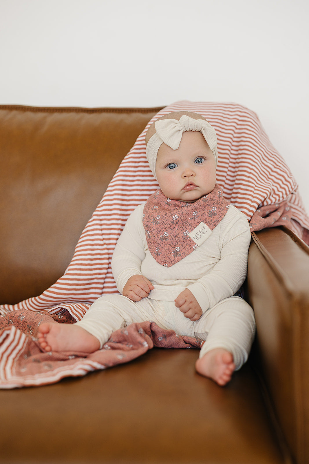 muslin quilt // vintage pink floral + pink stripes