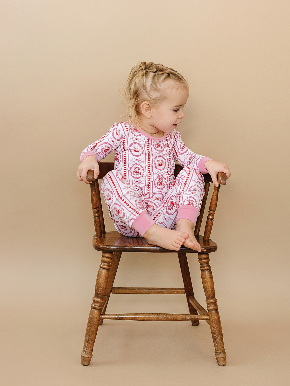 cherry bear bamboo pajamas // LONG-SLEEVE TWO-PIECE SET