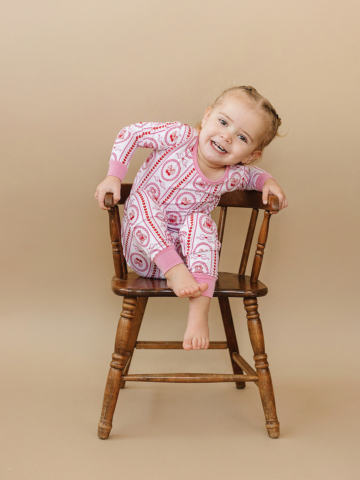 cherry bear bamboo pajamas // LONG-SLEEVE TWO-PIECE SET