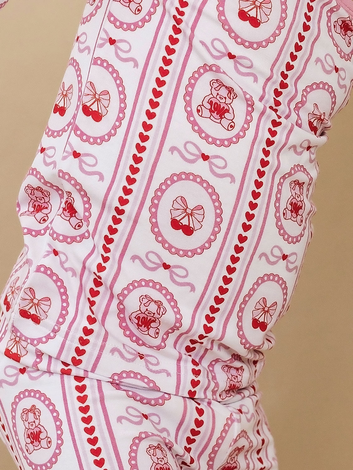 cherry bear bamboo pajamas // LONG-SLEEVE TWO-PIECE SET