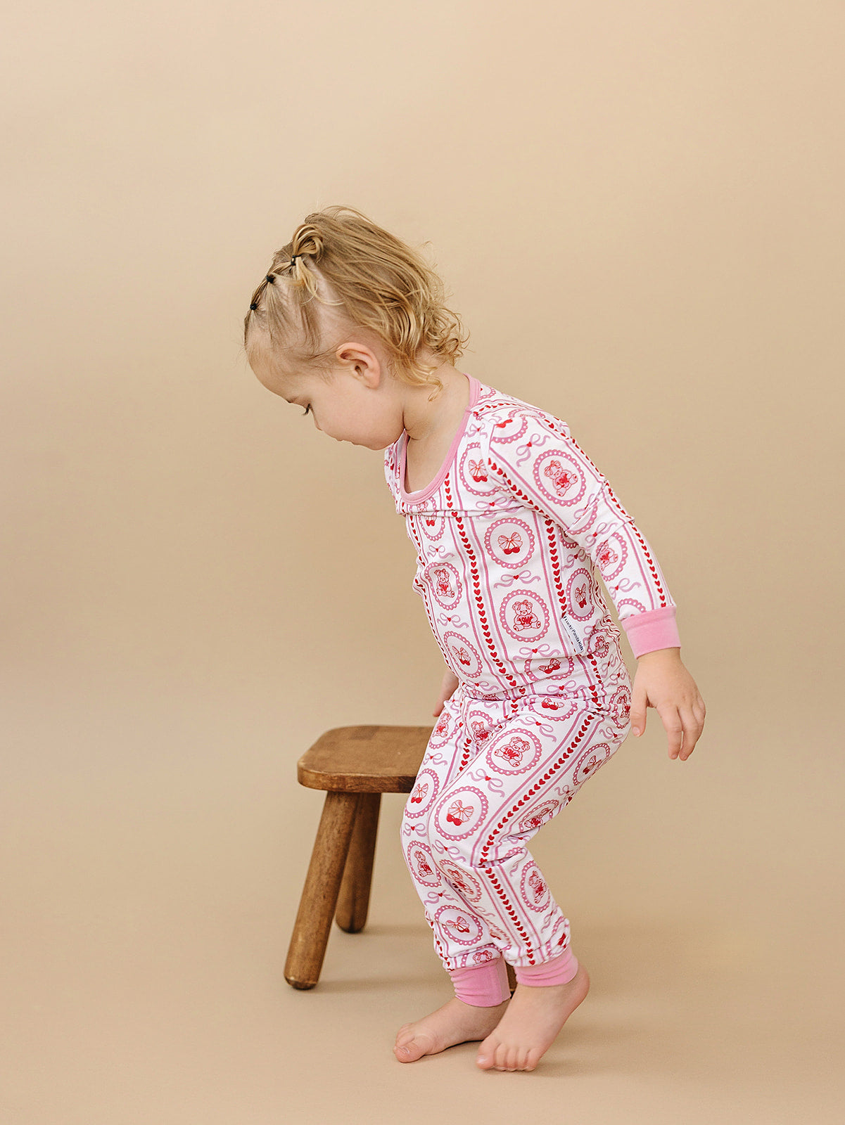 cherry bear bamboo pajamas // LONG-SLEEVE TWO-PIECE SET