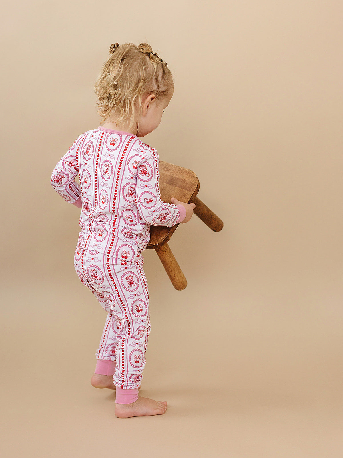cherry bear bamboo pajamas // LONG-SLEEVE TWO-PIECE SET
