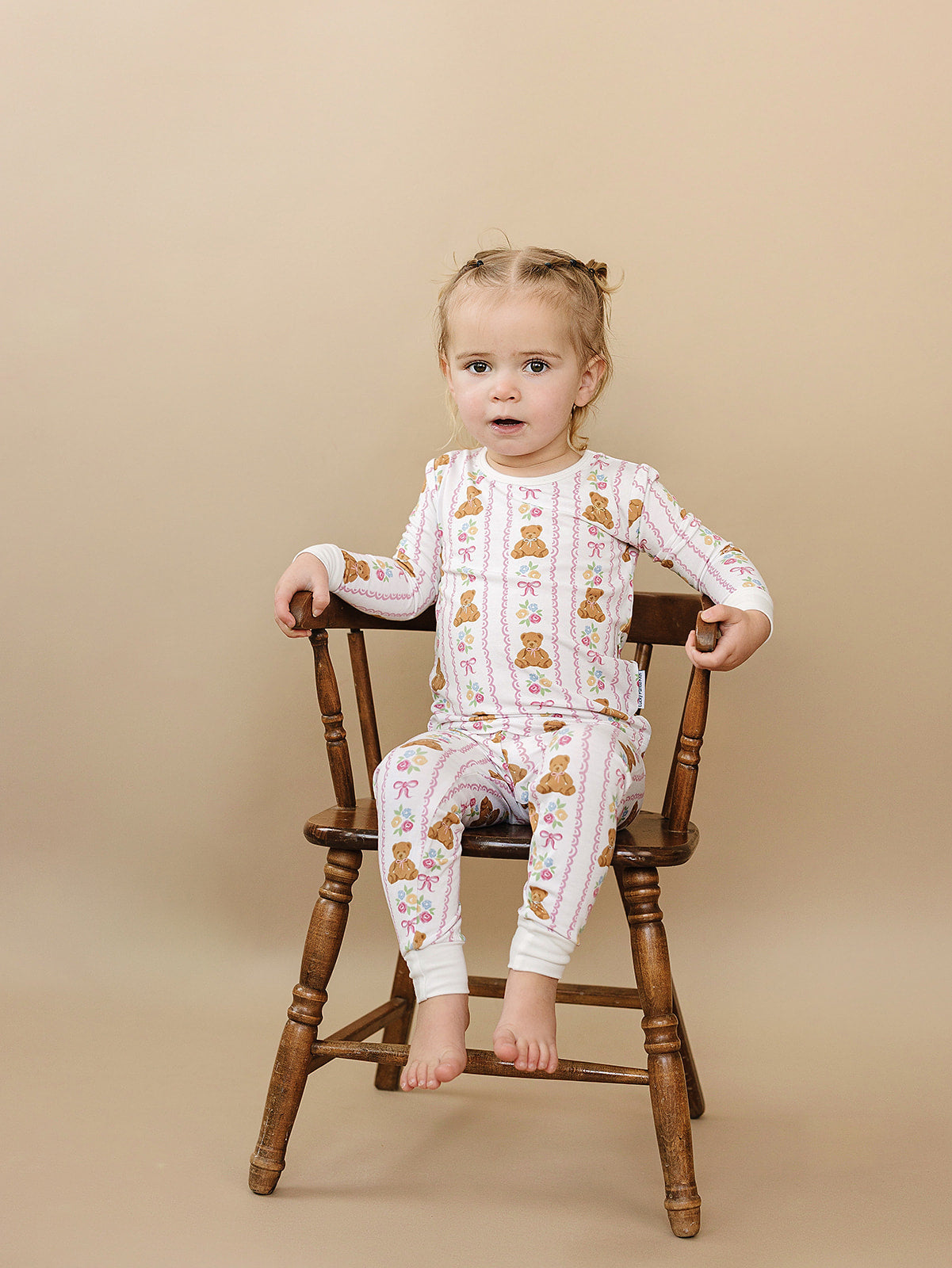 honey bear bamboo pajamas // LONG-SLEEVE TWO-PIECE SET