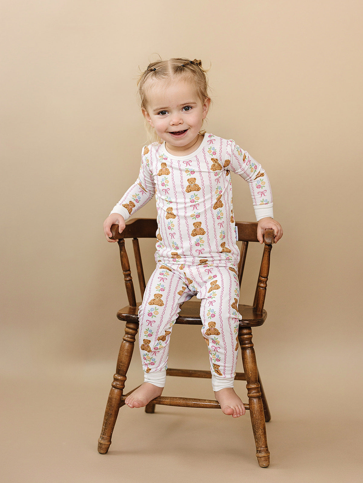 honey bear bamboo pajamas // LONG-SLEEVE TWO-PIECE SET