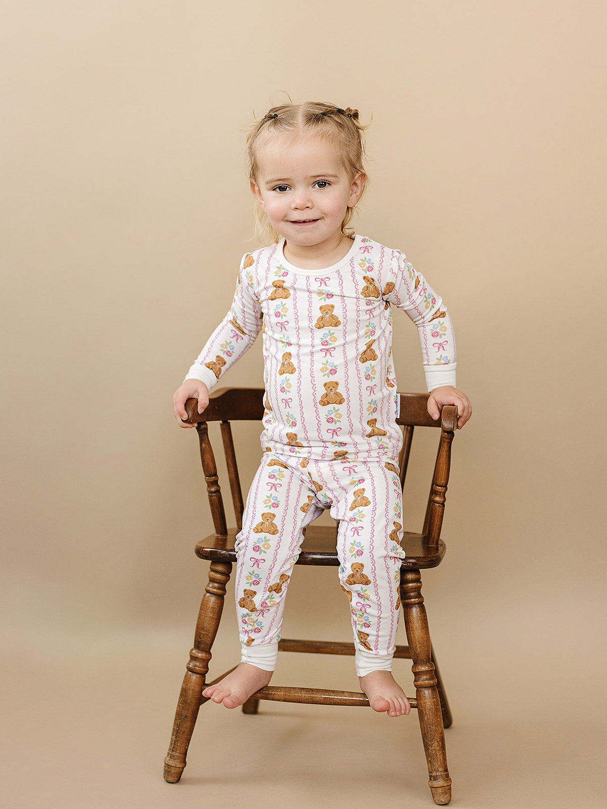 honey bear bamboo pajamas // LONG-SLEEVE TWO-PIECE SET