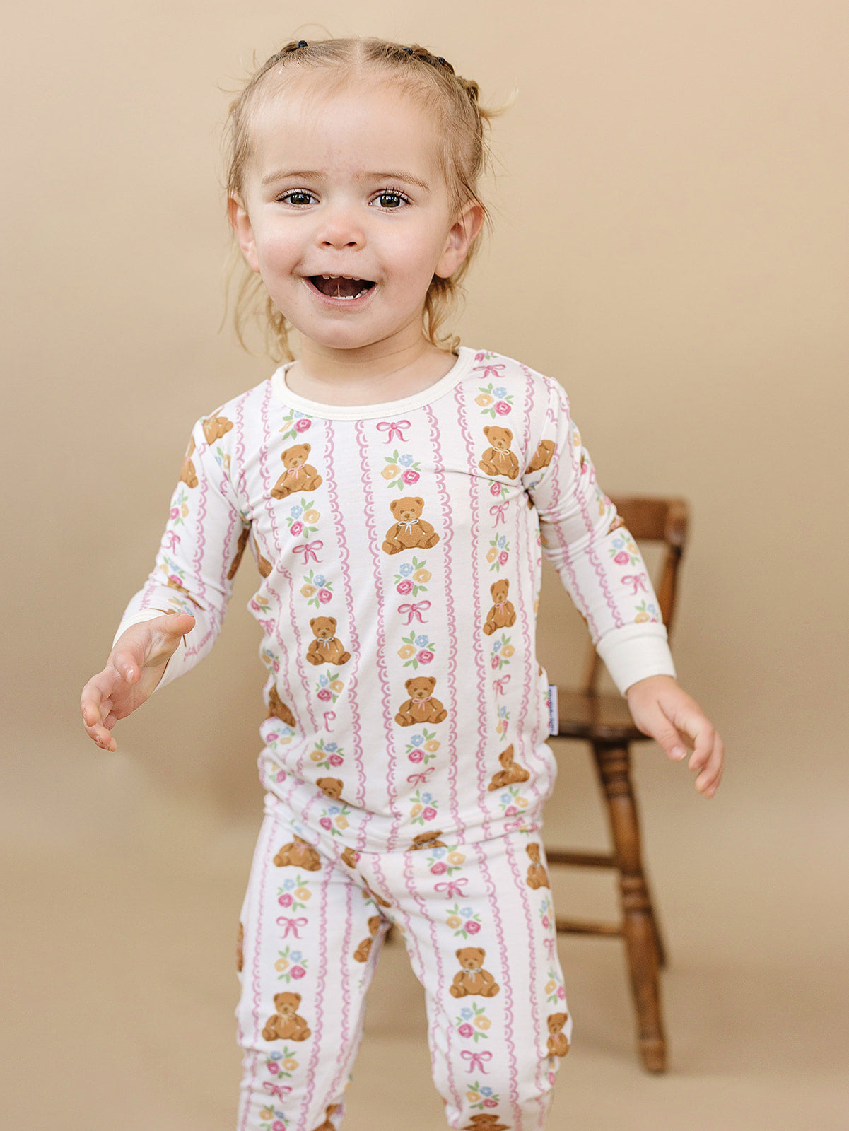 honey bear bamboo pajamas // LONG-SLEEVE TWO-PIECE SET