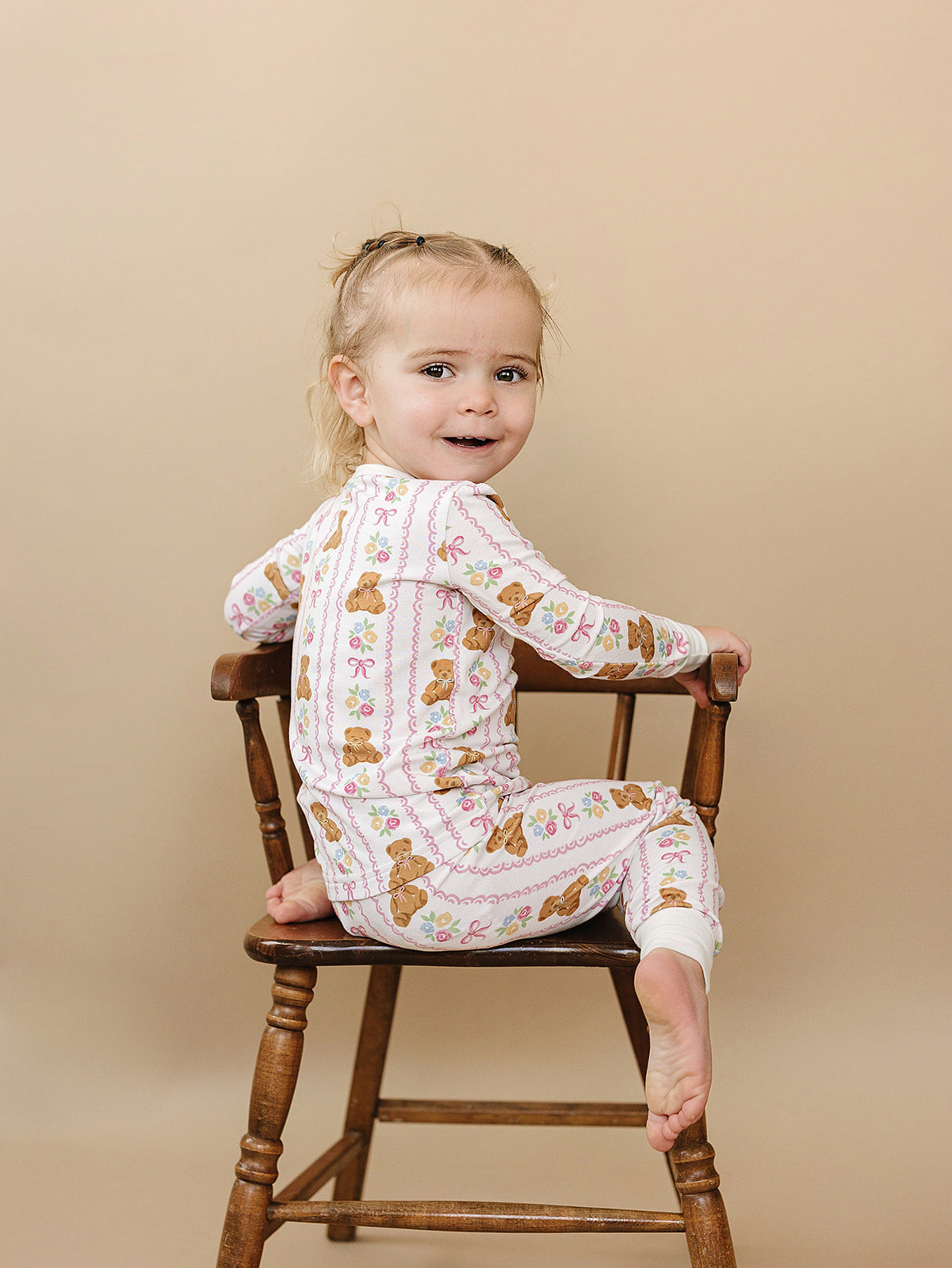 honey bear bamboo pajamas // LONG-SLEEVE TWO-PIECE SET
