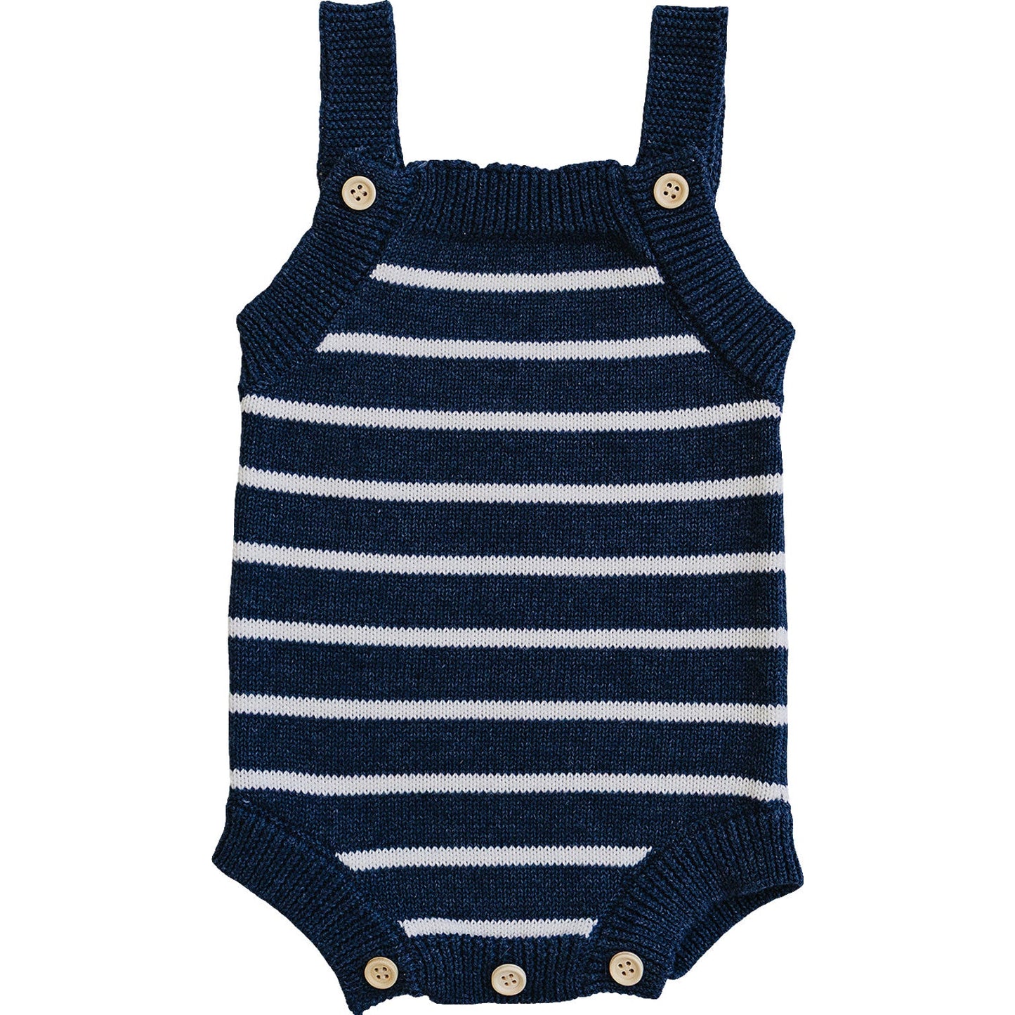 nautical stripe knit bubble romper