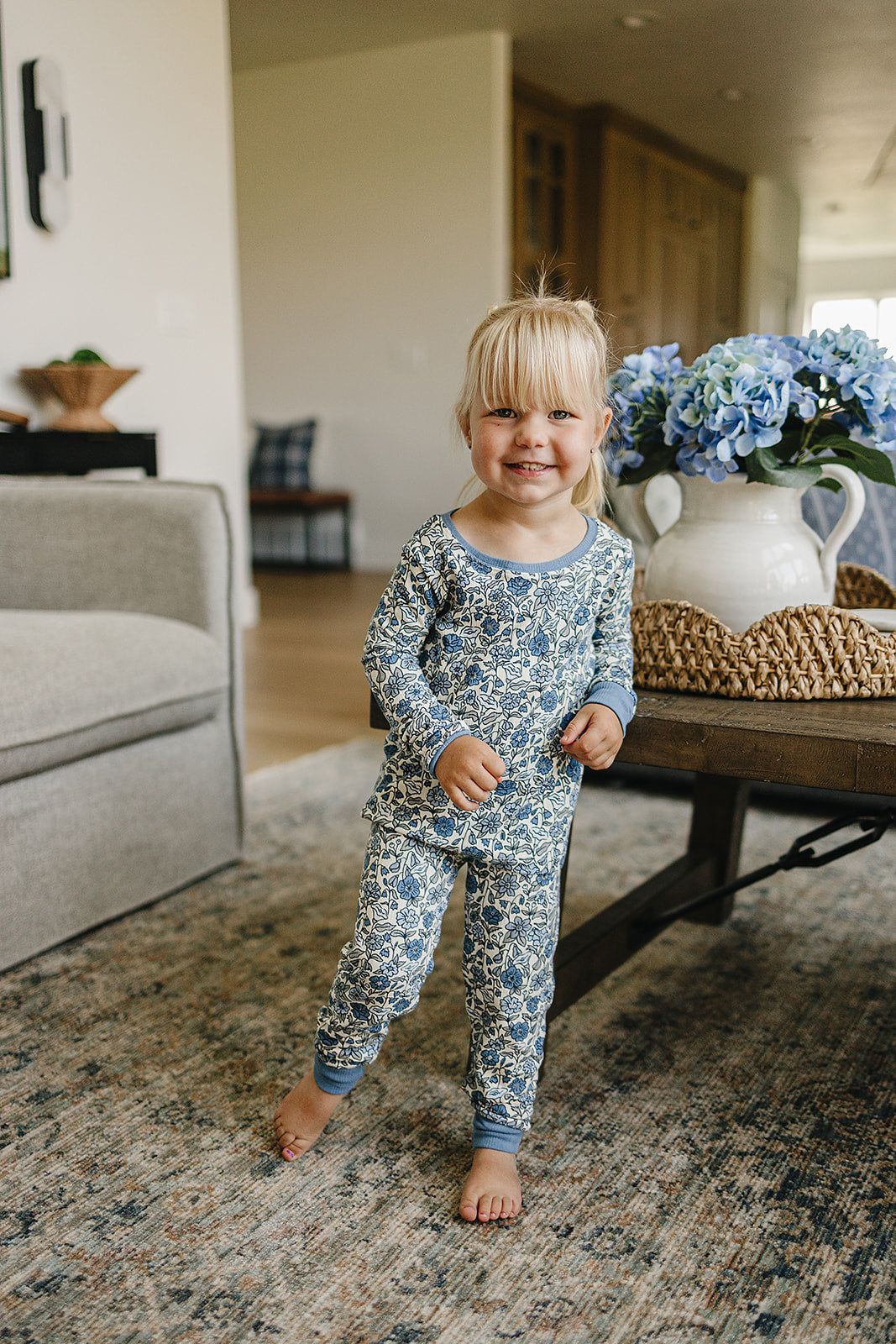 bluebell pointelle bamboo pajamas // LONG-SLEEVE TWO-PIECE SET