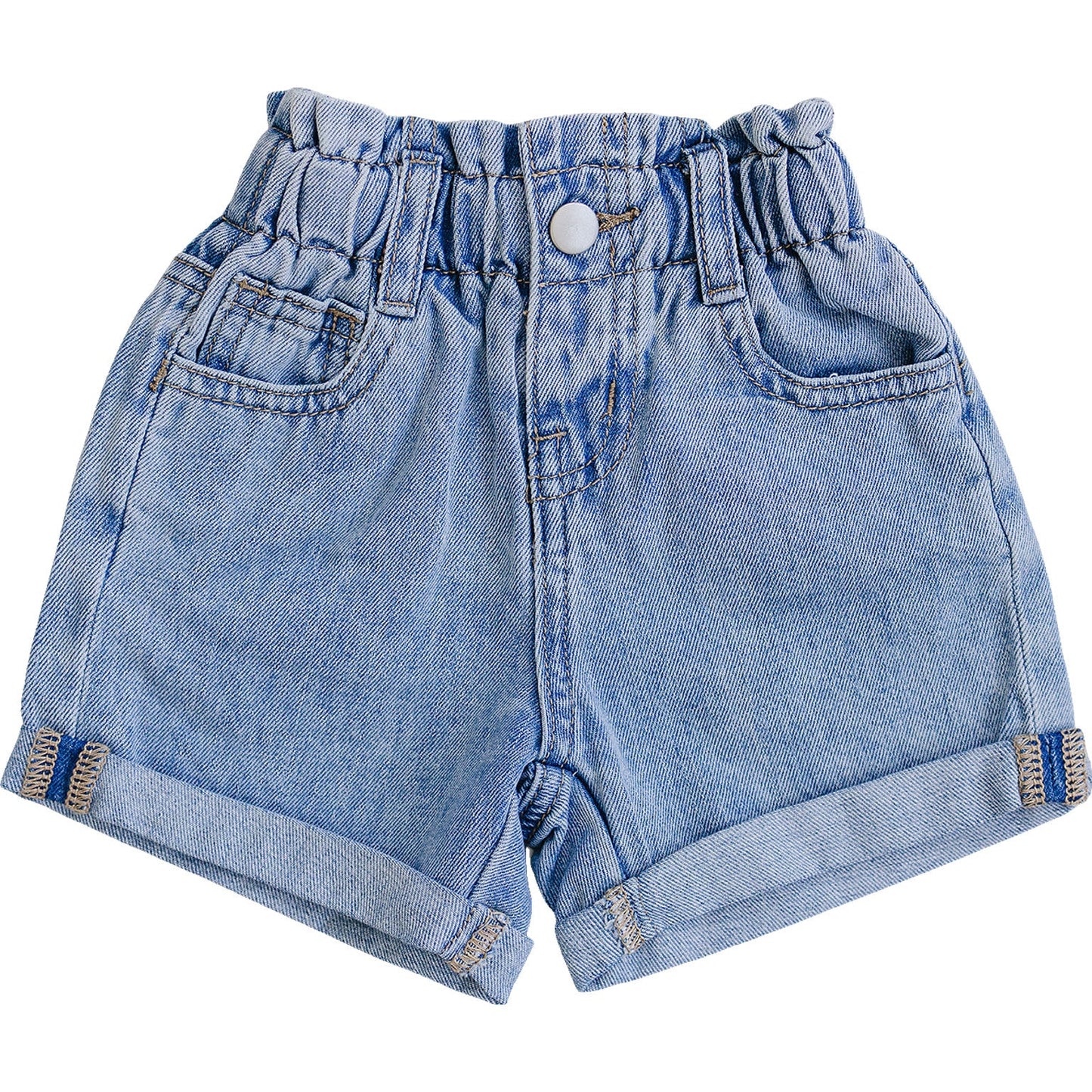 denim cuff shorts