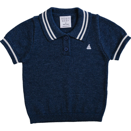collared sailboat knit shirt