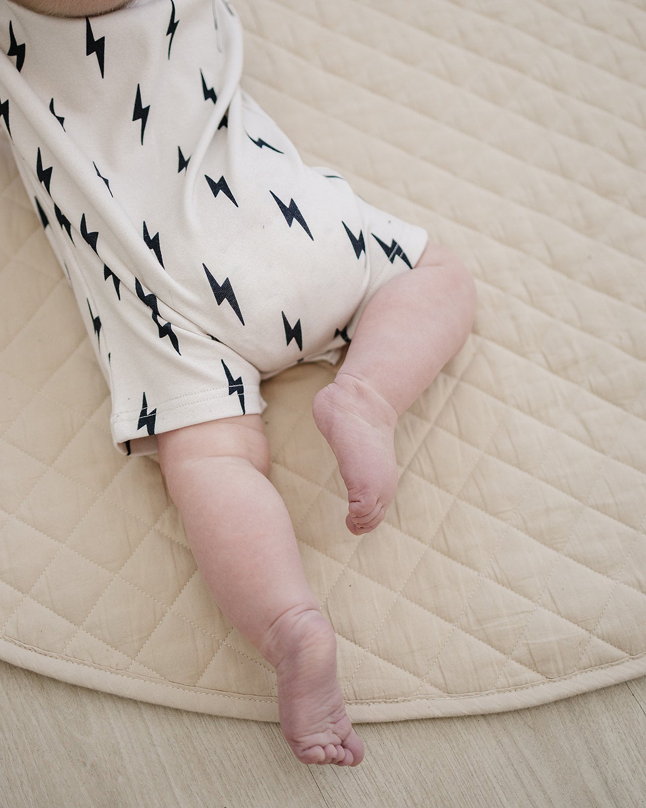 cotton romper // little bolt