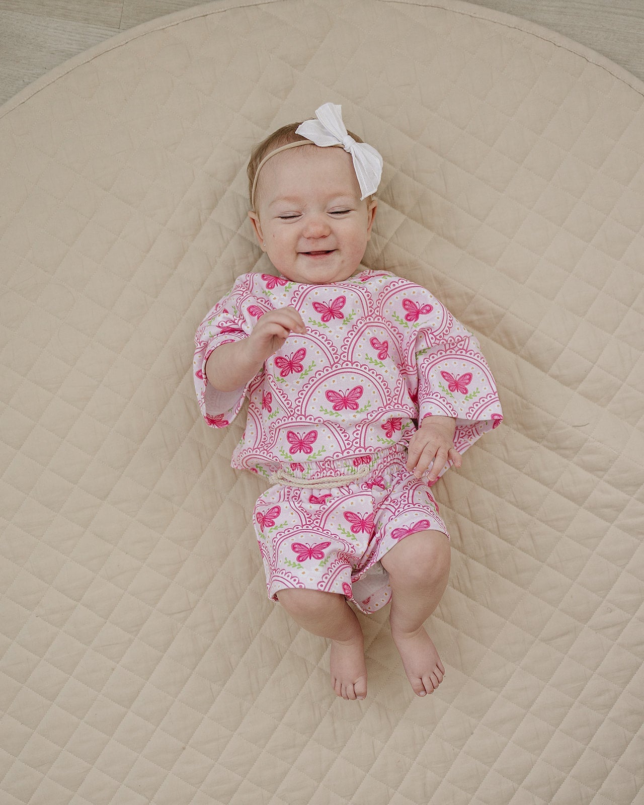 shorts set // pink butterfly