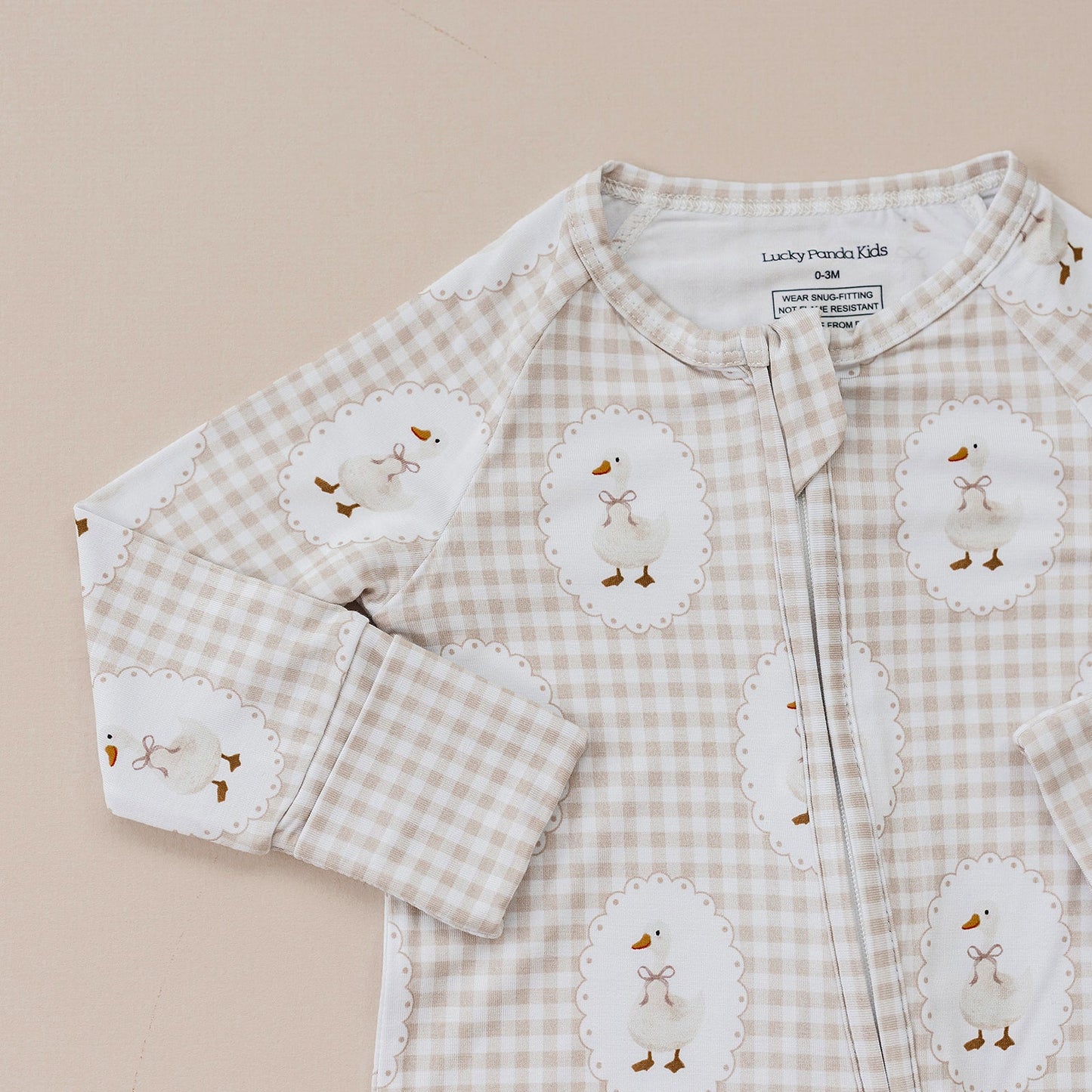 gingham goose bamboo pajamas // ZIPPY