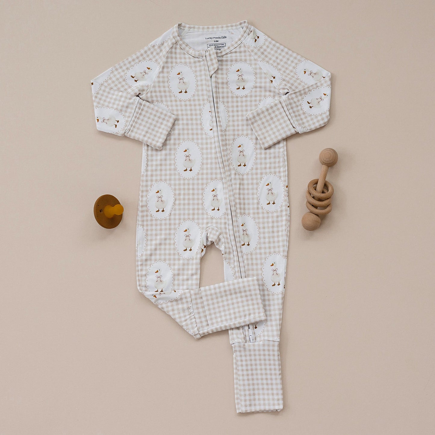 gingham goose bamboo pajamas // ZIPPY