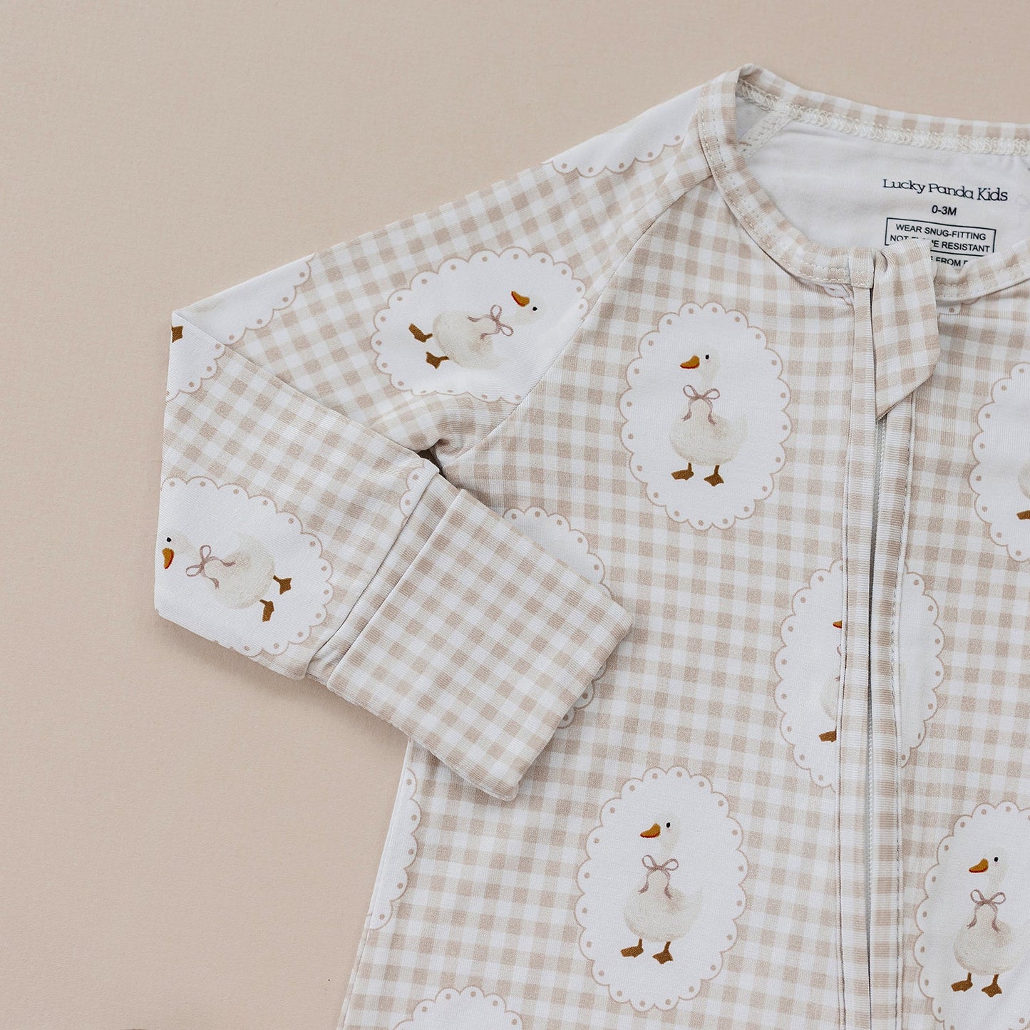 gingham goose bamboo pajamas // ZIPPY