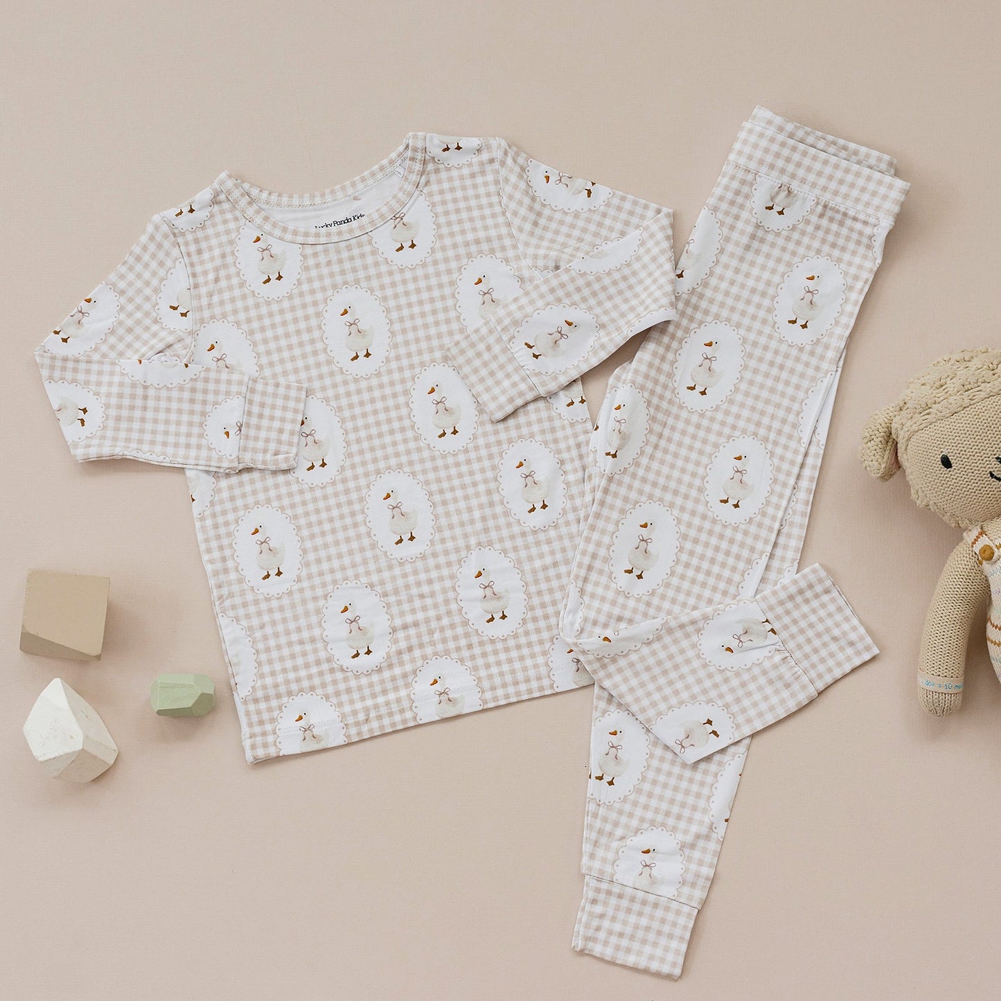 gingham goose bamboo pajamas // LONG-SLEEVE TWO-PIECE SET