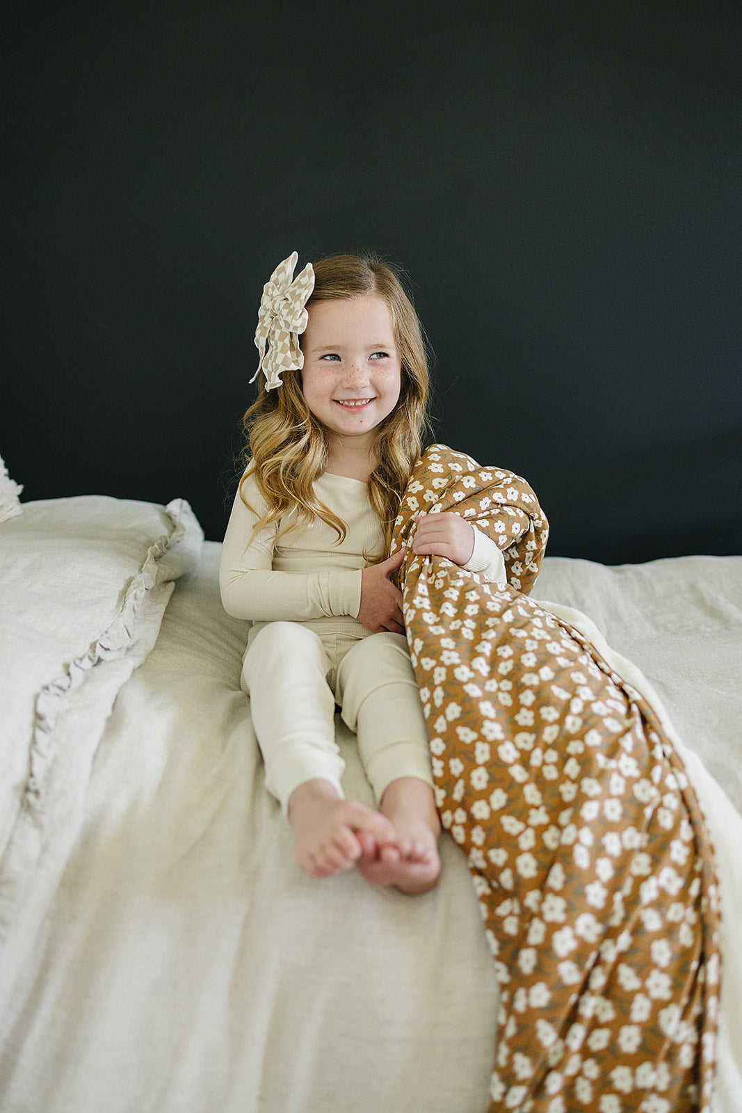 cream ribbed bamboo pajamas // LONG-SLEEVE TWO-PIECE SET