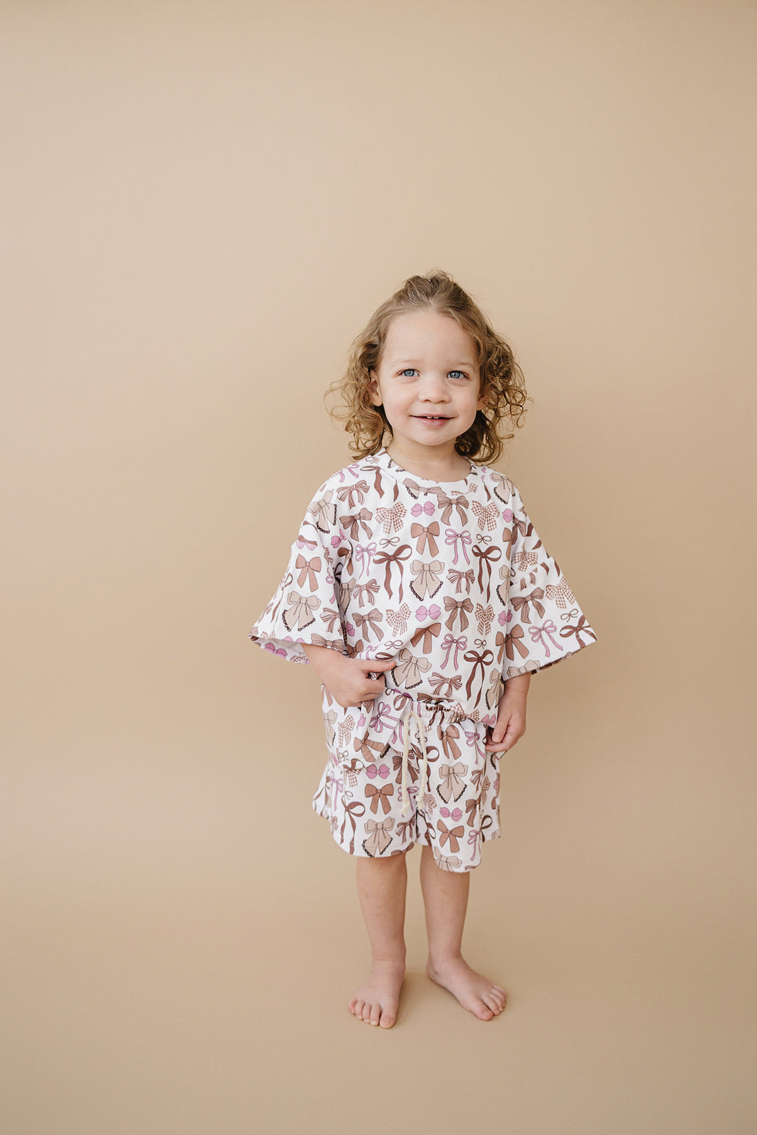 shorts set // mocha bows