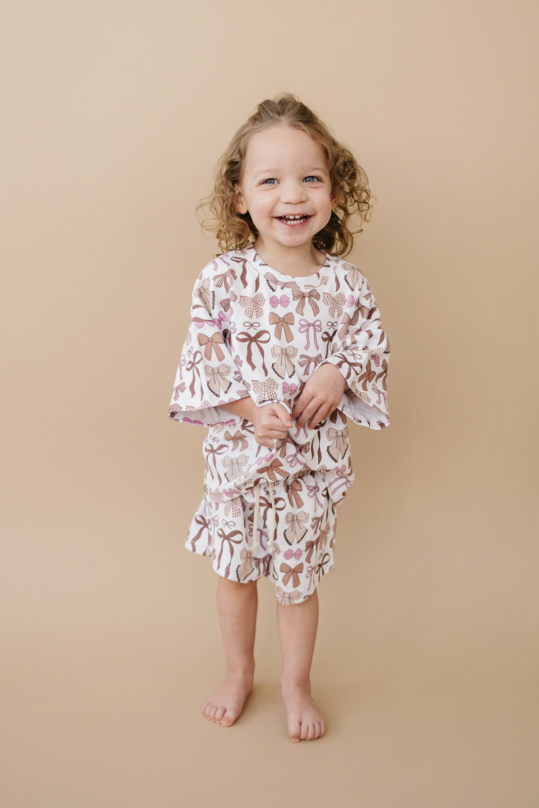 shorts set // mocha bows