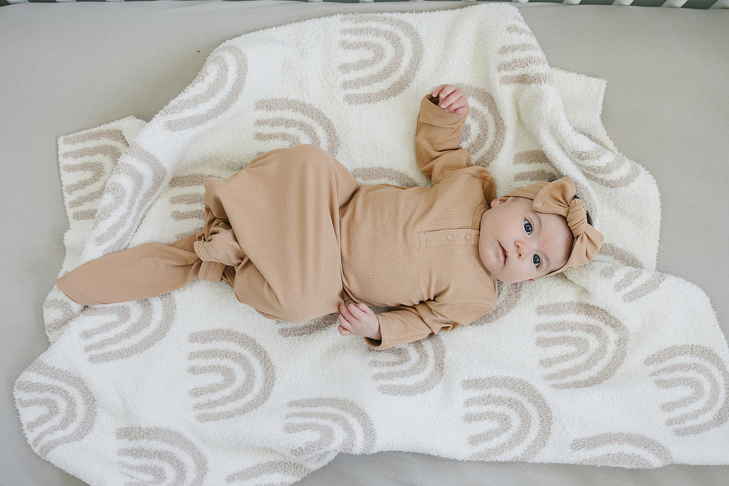 ribbed bamboo knot gown // latte