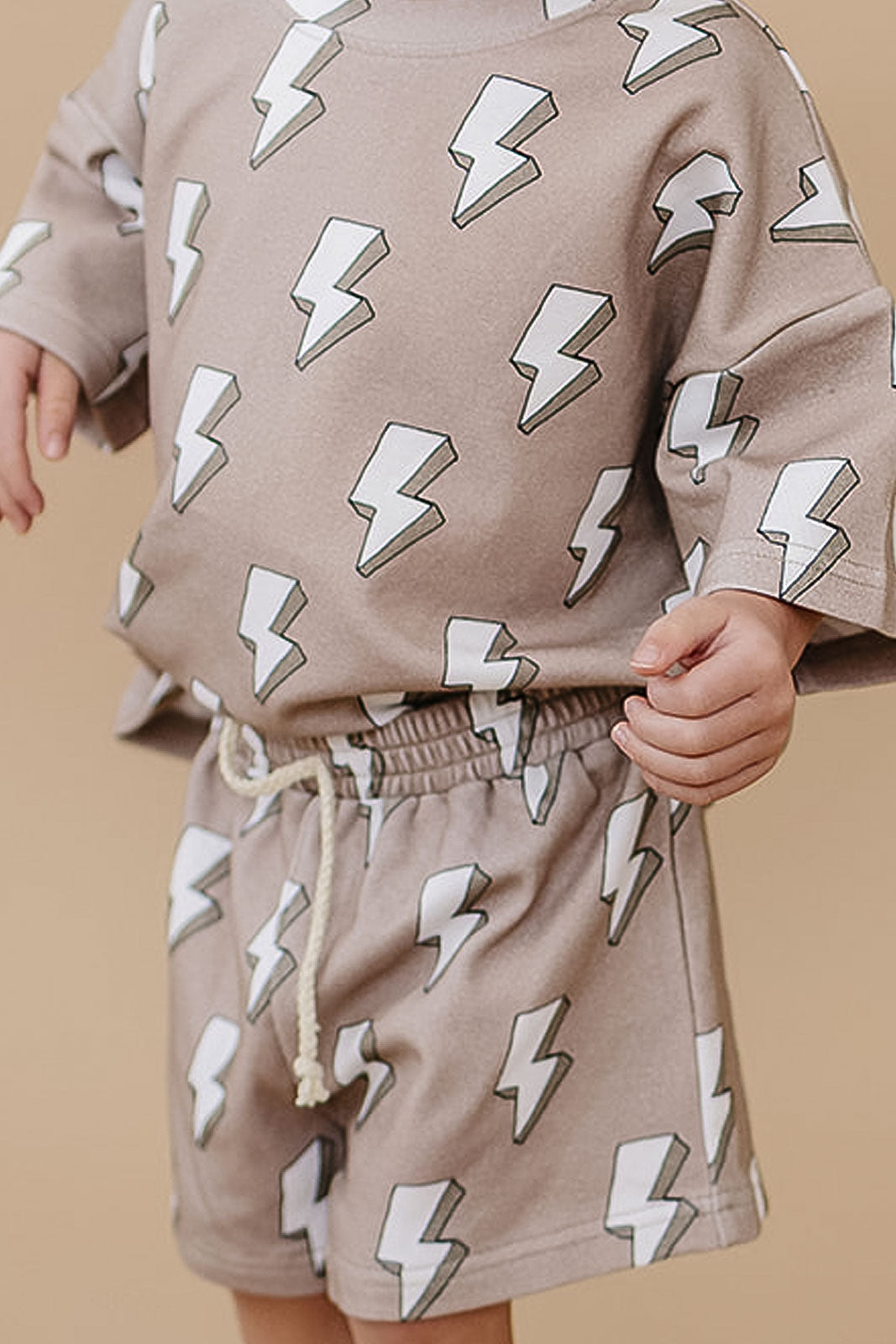 shorts set // electric beige