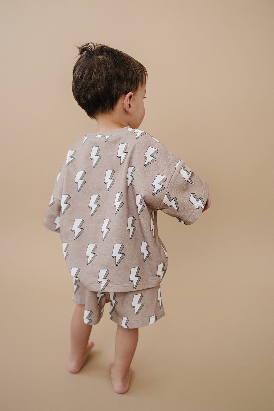 shorts set // electric beige