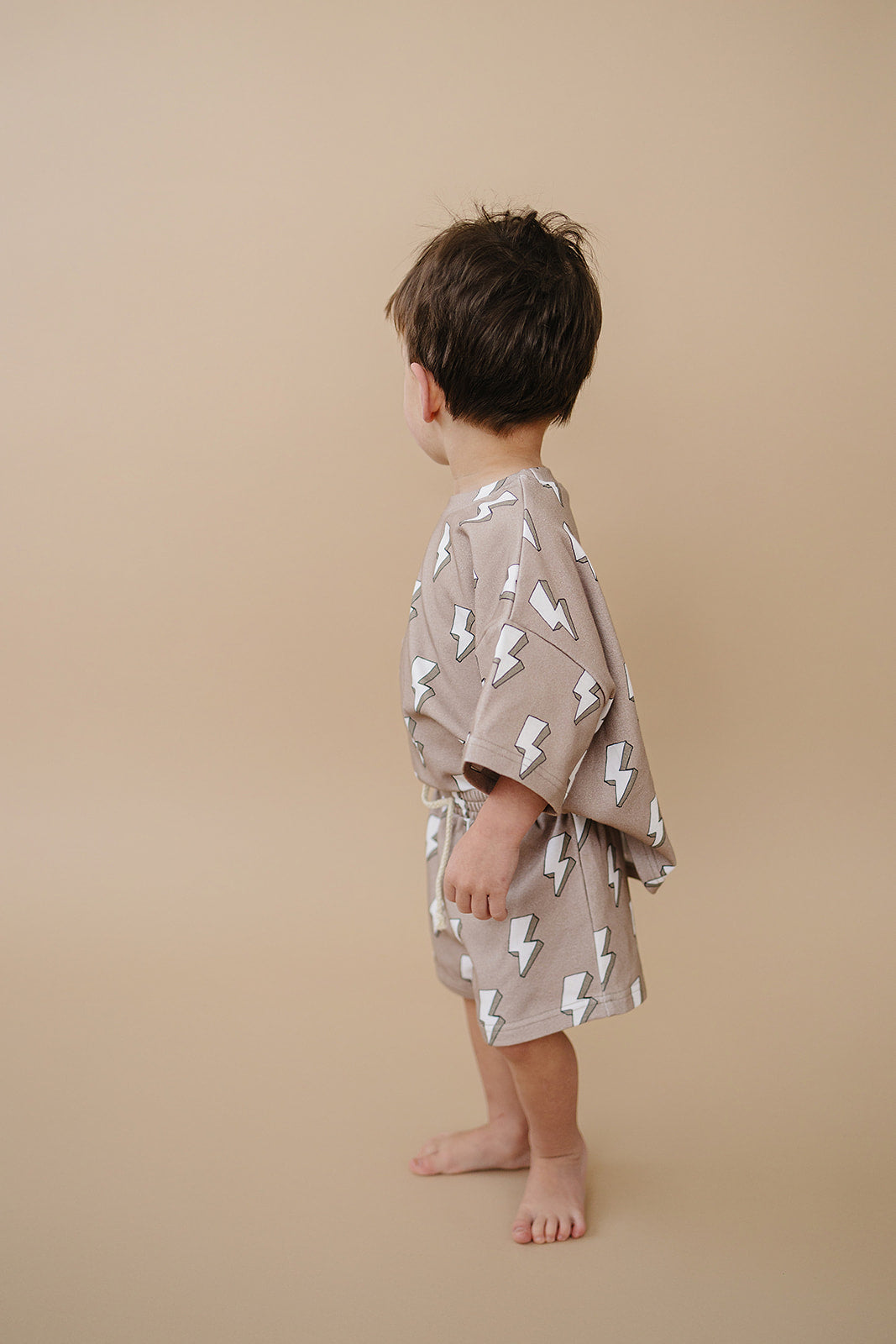 shorts set // electric beige