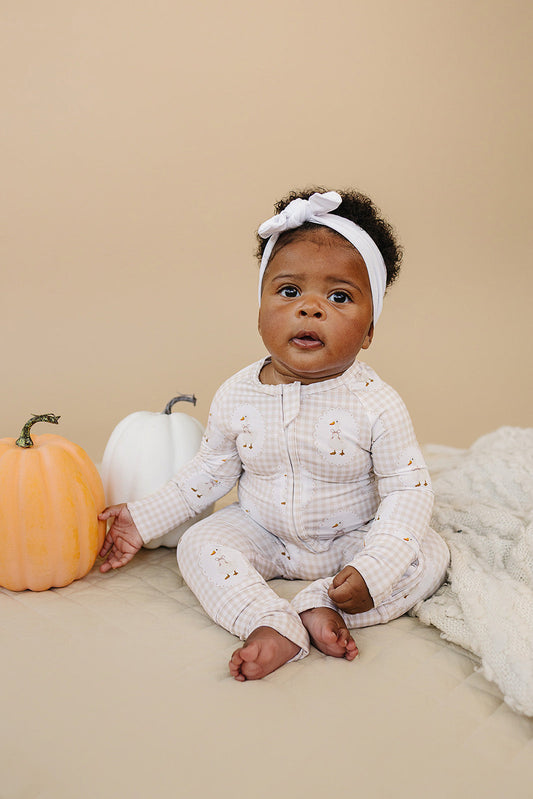 gingham goose bamboo pajamas // ZIPPY