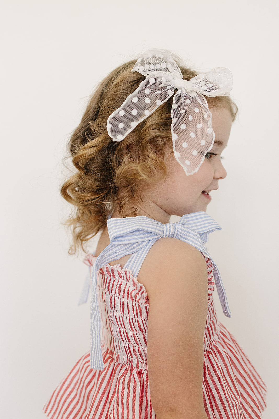 stripe ruffle dress