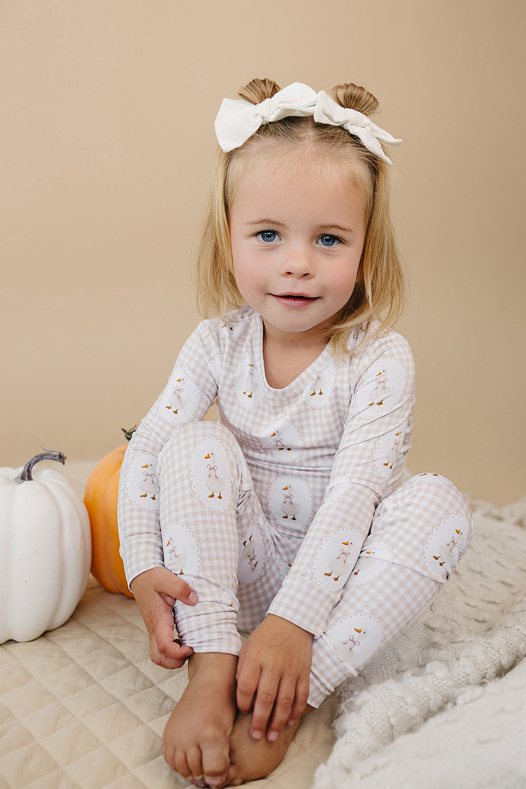 gingham goose bamboo pajamas // LONG-SLEEVE TWO-PIECE SET