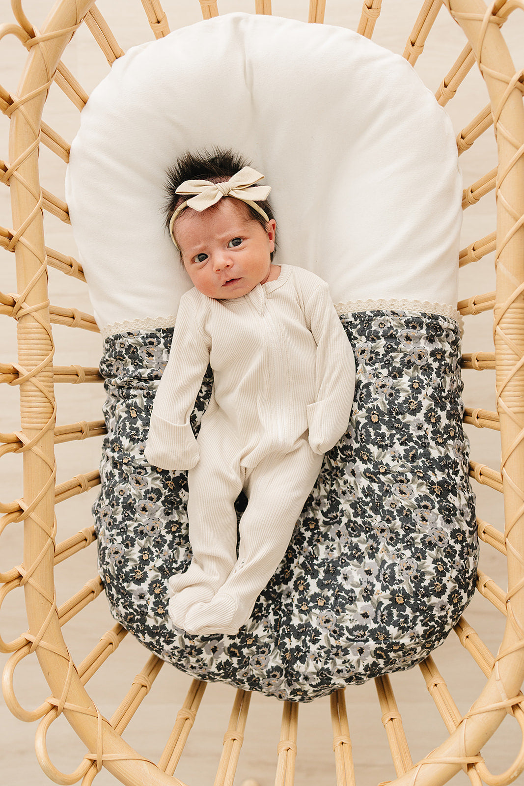 cream ribbed bamboo pajamas // ZIPPY