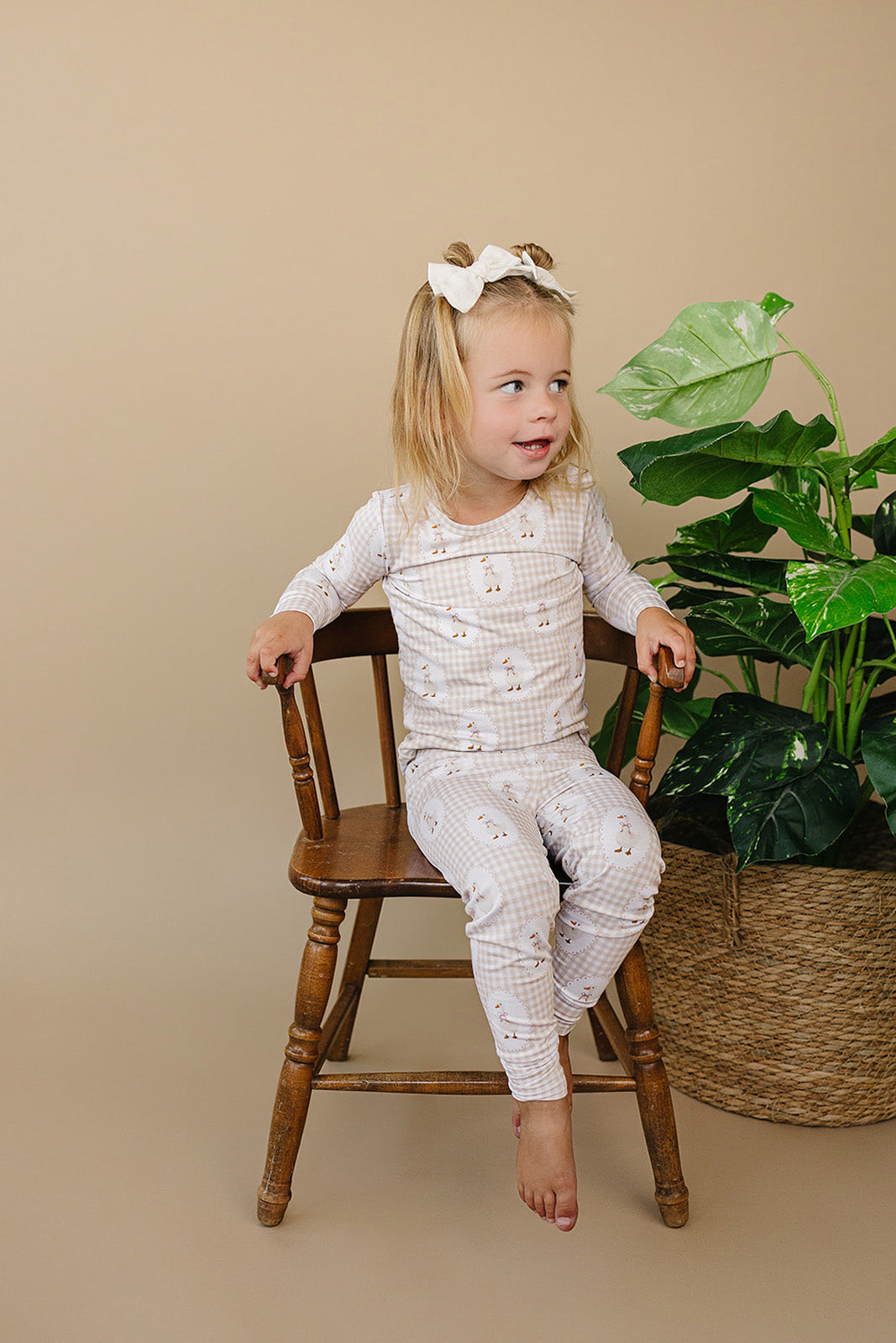gingham goose bamboo pajamas // LONG-SLEEVE TWO-PIECE SET