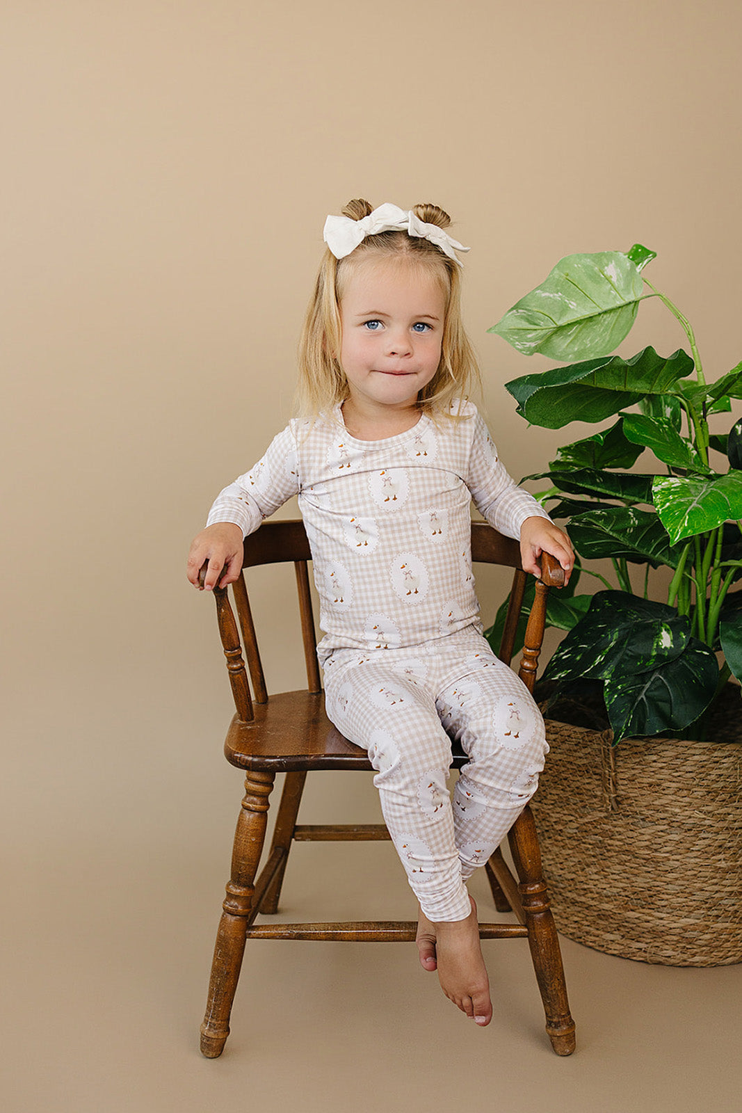gingham goose bamboo pajamas // LONG-SLEEVE TWO-PIECE SET