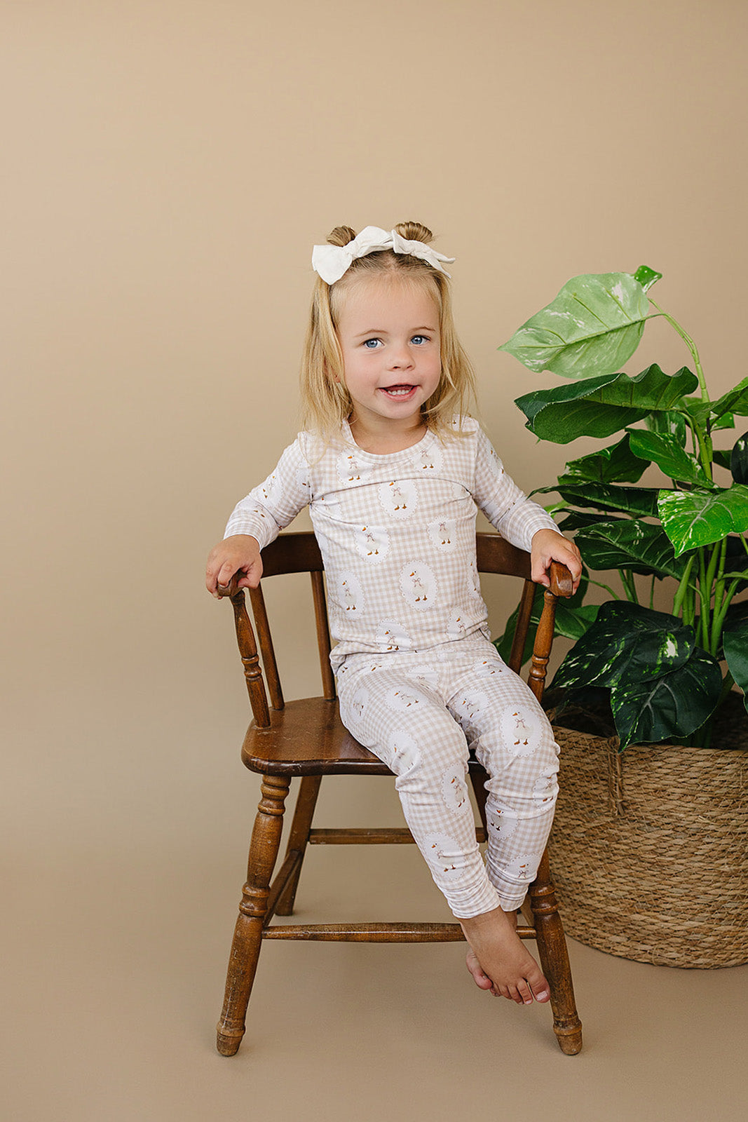 gingham goose bamboo pajamas // LONG-SLEEVE TWO-PIECE SET