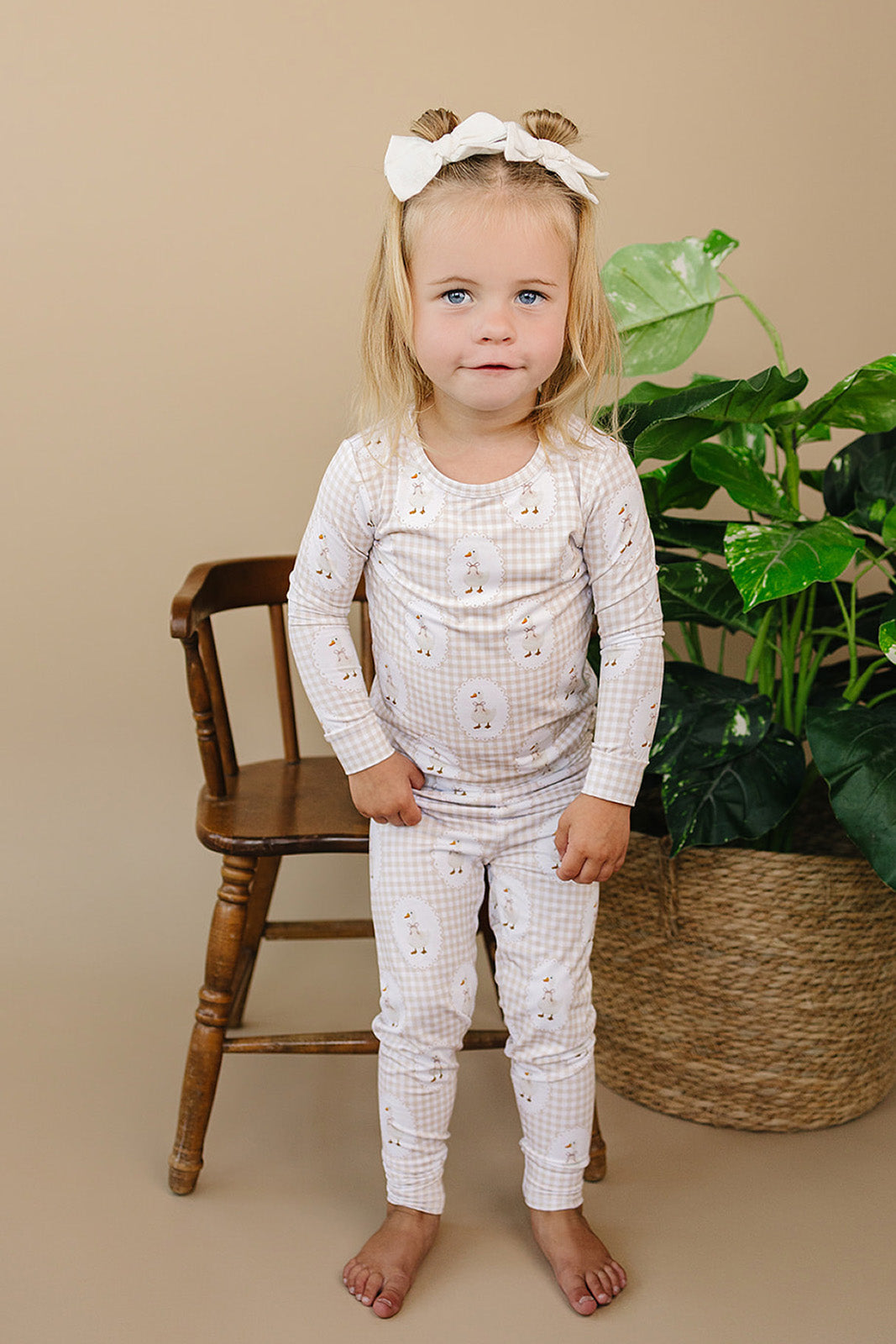 gingham goose bamboo pajamas // LONG-SLEEVE TWO-PIECE SET