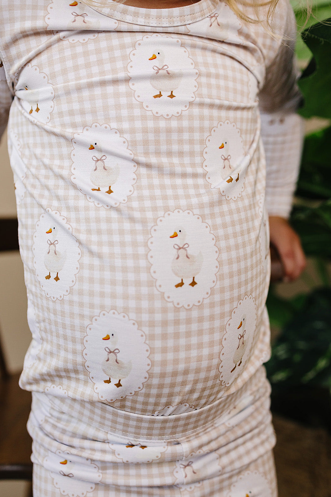 gingham goose bamboo pajamas // LONG-SLEEVE TWO-PIECE SET