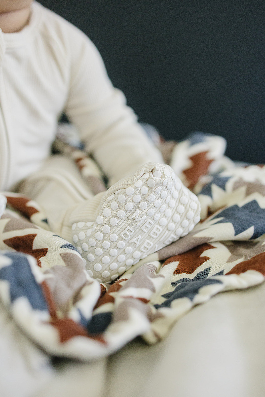cream ribbed bamboo pajamas // ZIPPY
