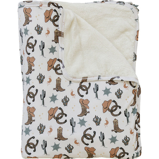 bamboo fleece quilt // cowboy